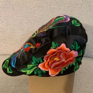 Phoenix Embroidery Unisex Oriental Beret Peaked Cap